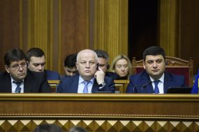 Vladimir Kistion, Vladimir Groysman and Stepan Kubiv