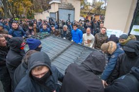 Protest action against building of the City Garden in Odessa