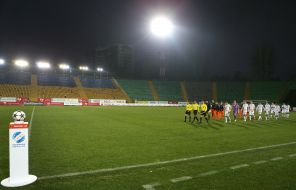 Footballers before the match