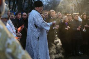 Participants of the events to mark the Day of Remembrance of the victims of Holodomor