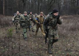 Participants in the exercises of territorial defense forces