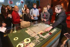Visitors at the Coca-Cola Museum