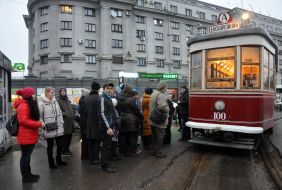 Excursion retro tram in Kharkov