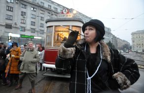Excursion retro tram in Kharkov