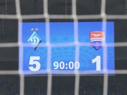 Scoreboard with match results