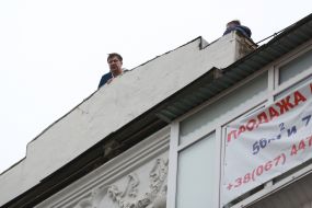 Mikheil Saakashvili on the roof