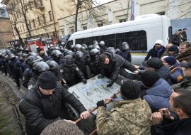 The clashes between law enforcers and supporters of Saakashvili