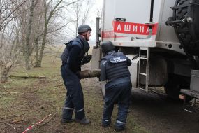 Mine clearance in Lugansk region