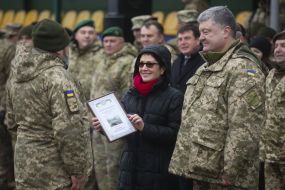 Petro Poroshenko and Mari Jovanovich