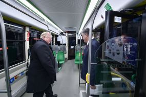 Petro Poroshenko in Electro Bus "Electron"