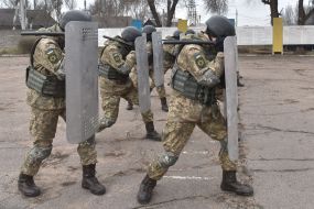 The military demonstrates the skills of working with special forces