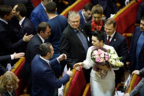 Oleg Lyashko and Valeria Zaruzhko