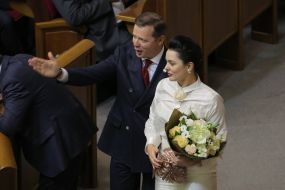 Oleg Lyashko and Valeria Zaruzhko