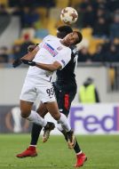 The game moment between FC "Zarya" and FC "Athletic"