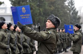 Taking oath by conscript soldiers