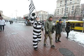 A man in a striped suit