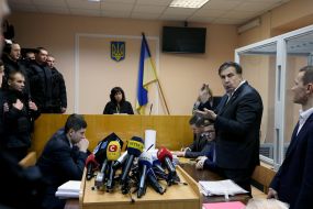Session of the court in the case of Saakashvili