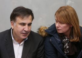 Михеил Саакашвили и Сандра Рулофс