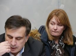 Михеил Саакашвили и Сандра Рулофс