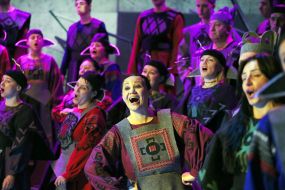 Rehearsal of the "Koli tsvіte paporot"  opera