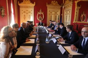 Meeting of Petro Poroshenko and Antonio Costa