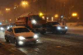 Snowfall in Kiev