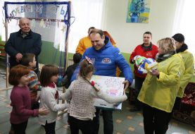 Pupils of the boarding school receive gifts for St. Nicholas Day