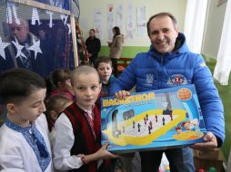 Pupils of the boarding school receive gifts for St. Nicholas Day