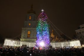The lighting ceremony of main Ukrainian Christmas tree