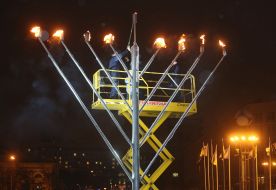 Ignition of the Main Chanukiah of Ukraine in Kiev, December 19, 2017.