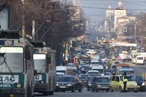 Автомобили в пробке