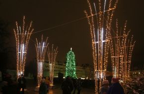 New Year's illumination on Sofia Square