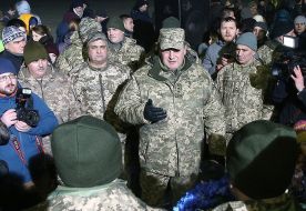 Встреча украинских военных, освобожденных из плена