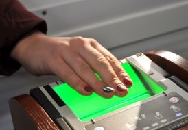 Тестовый режим системы снятия отпечатков пальцев