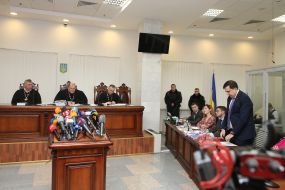 The court session in the case of Mikheil Saakashvili