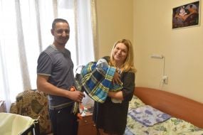 Parents with a newborn son