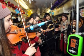 Christmas tram in Kharkov