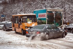 Transport on snow-covered road