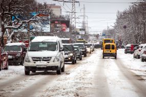 Transport on snow-covered road