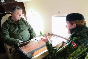 President of Ukraine Petro Poroshenko and 29th Governor General of Canada Julie Payette