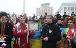 The longest flag of Ukraine unfolded on Khreshchatyk