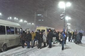 Снегопад в Запорожье