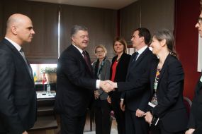 Petr Poroshenko and Alain Berset