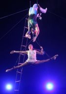 Air gymnasts on the frame