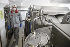 Shop for the production of cottage cheese