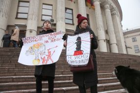 Акция против использования животных в цирковых представлениях