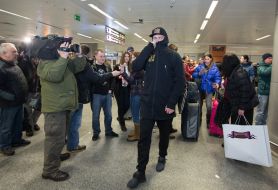 Meeting of Alexander Usik at the airport