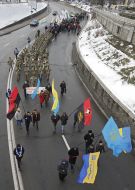 Participants in the March of Memory Heroes Krut
