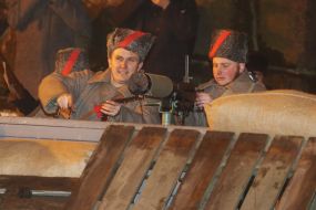 Реконструкция боя войск УНР против большевиков на заводе «Арсенал»