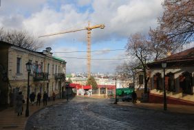 Будівельні роботи на Андріїхвському узвозі